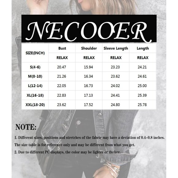 Brand New Women's A-Brown Cotton Necooer Distressed Button-Up Boyfriend Jacket - Picture 7 of 7